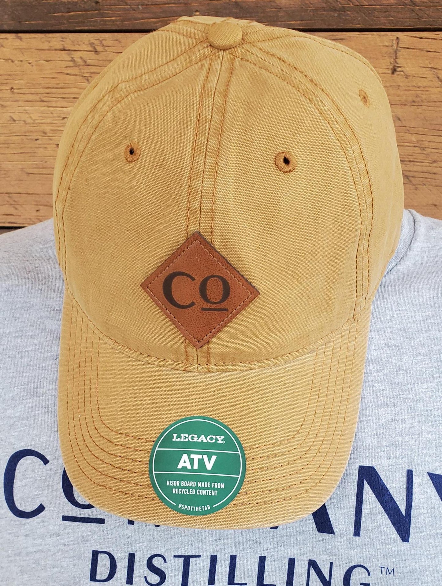 ATV Leather Strap Hat - Golden Wheat w Leather Diamond