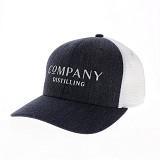 Trucker Hat - Navy/White Mesh w White Stacked