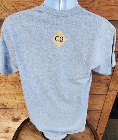 SS - Center Stacked/Gold Diamond HEATHER GRAY